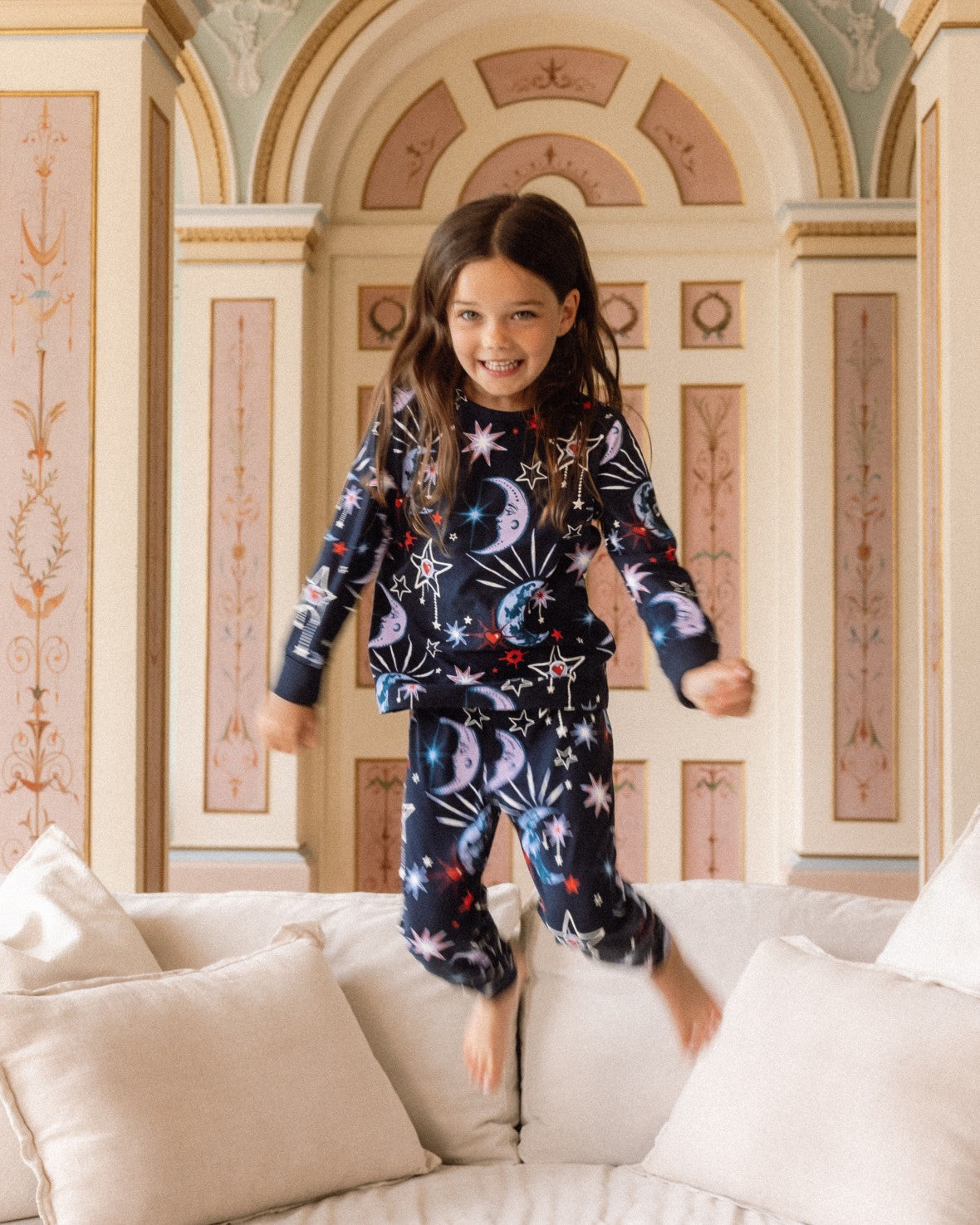 model note: Polly is 5½ years old, 3ft 10" & is wearing size 5-6 Years