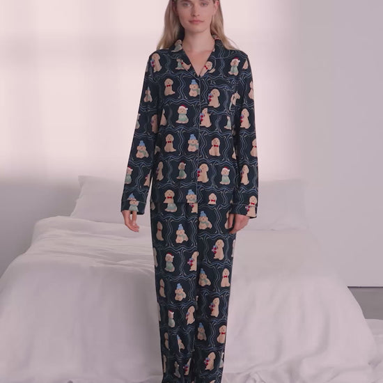 Christmas Chip the Cockapoo Portraits Print Long Pyjama Set