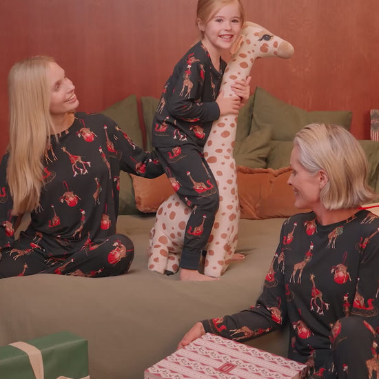 Christmas Giraffe Print Matching Family Pyjamas