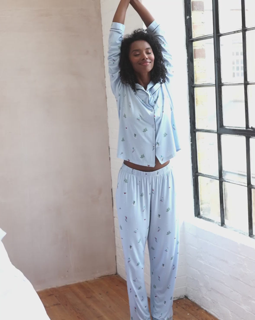 TENCEL™ Modal Ski Vacation Print Long Pyjama Set