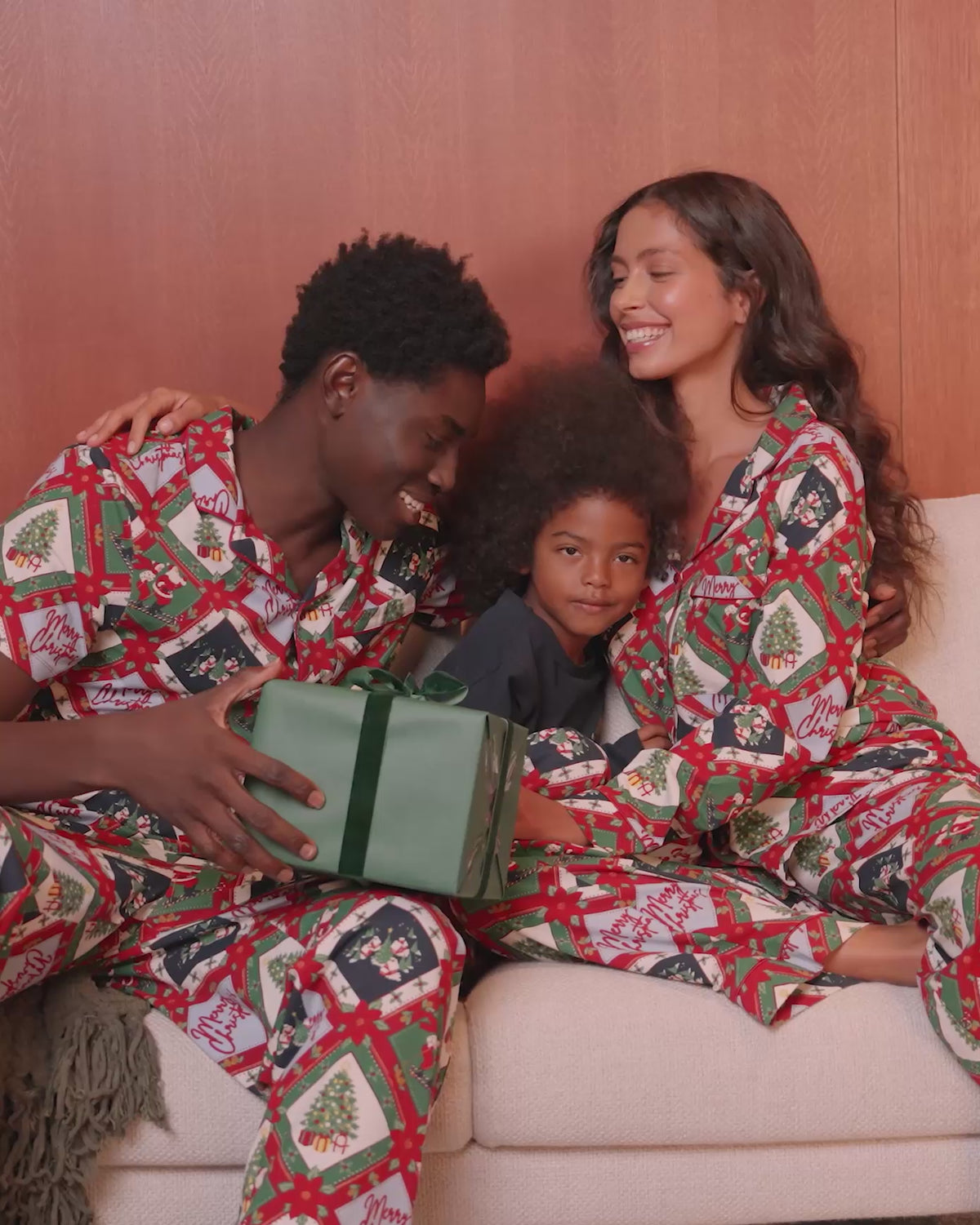 Organic Cotton Christmas Patchwork Print Matching Family Pyjamas