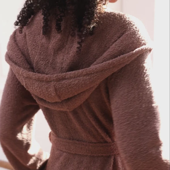 Bouclé Knit Dressing Gown