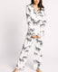 White Zebra Button Up Pyjama Set