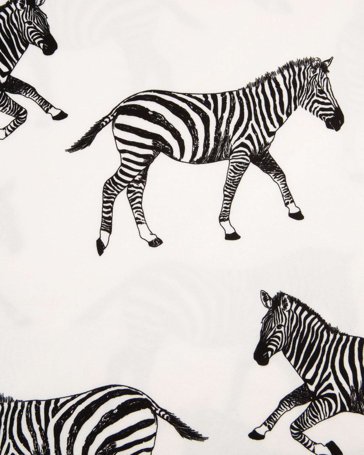 Kids' White Zebra Print T-shirt