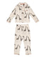Kids' Cream Giraffe Button Up Long Pyjama Set